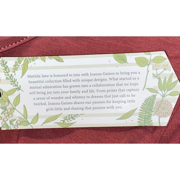 NWT Matilda Jane With Joanna Gaines Maxi Dress Small Burnt Red 3/4 Sleeve - Picture 4 of 8